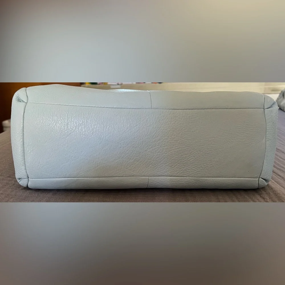 NWT vintage Coach Madison Phoebe Sea Mist blue leather shoulder bag tote - Picture 5 of 16